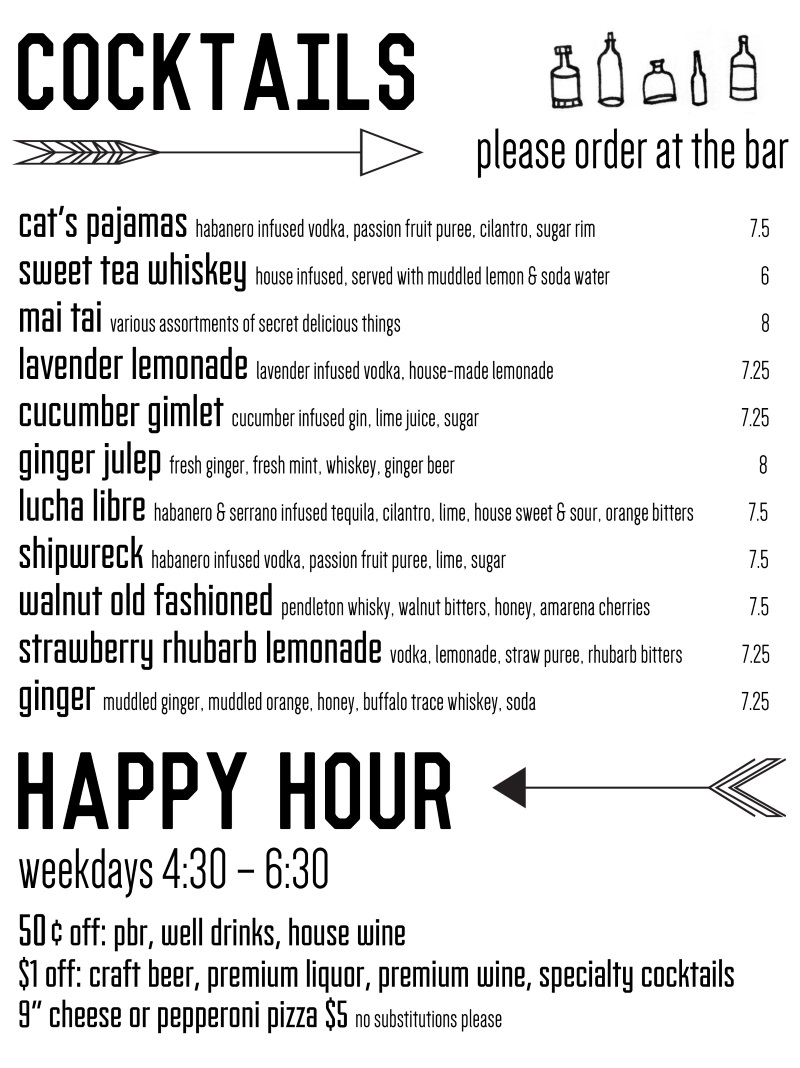 drink menu